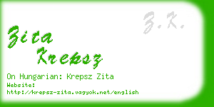 zita krepsz business card